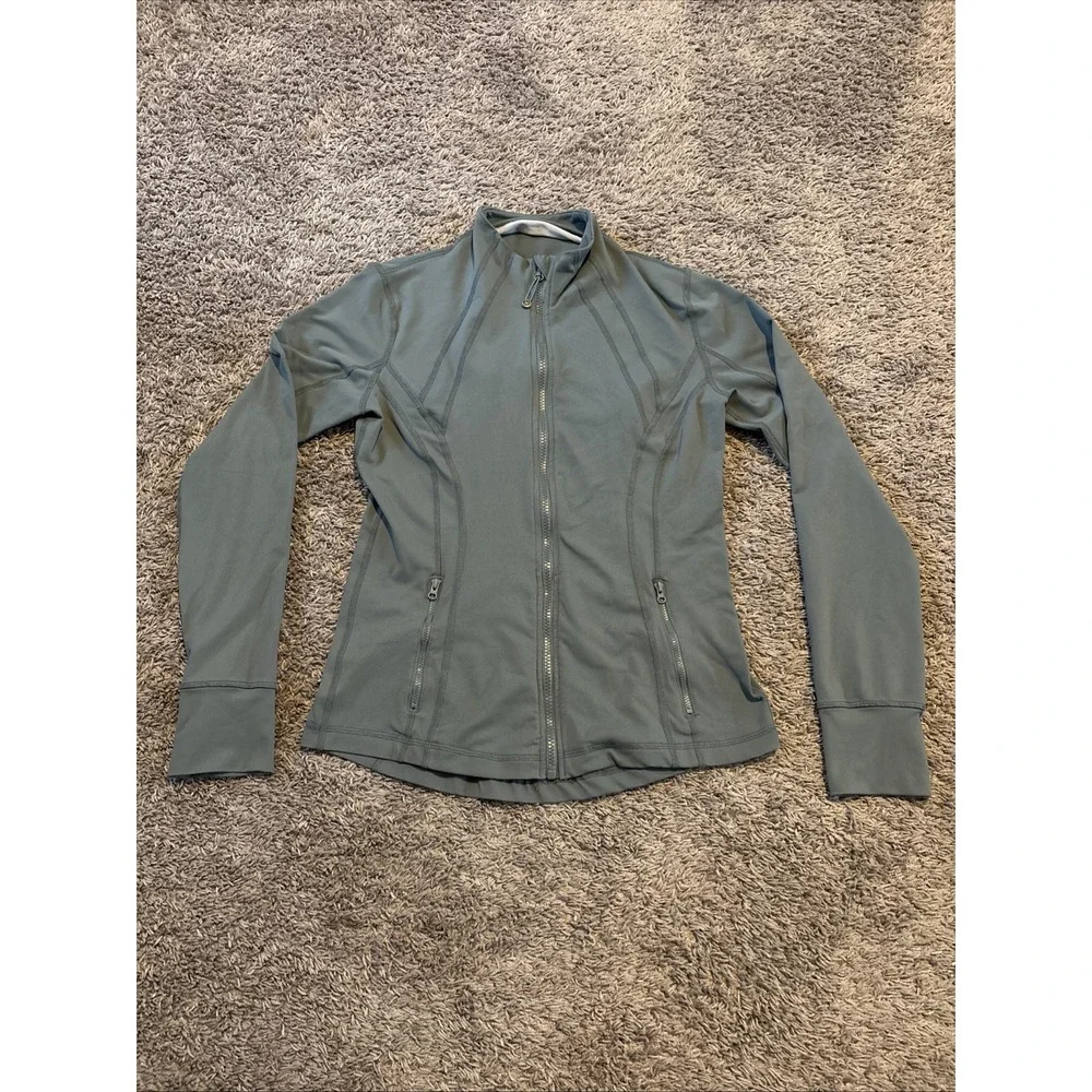 90 Degree Women's Size S Small Green Performance Jacket Thumb Hole‎ Pockets